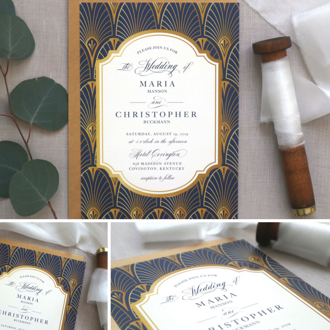 Art Deco Wedding Invitations