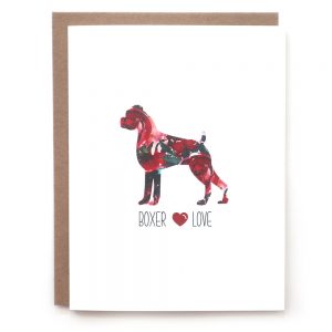 boxer dog greeting card