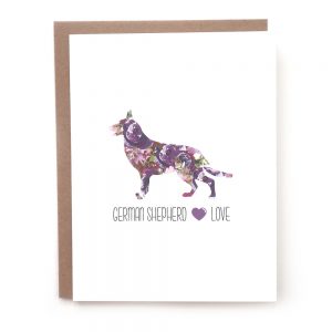 german shepherd dog greeting card