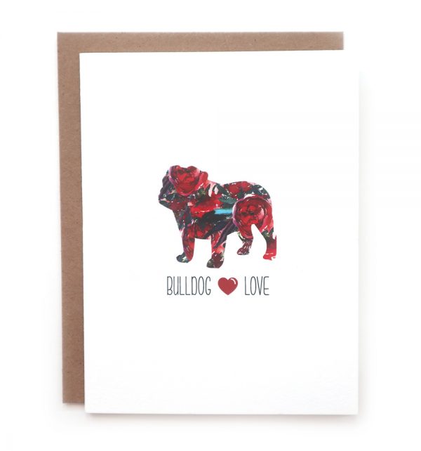 bulldog dog greeting card