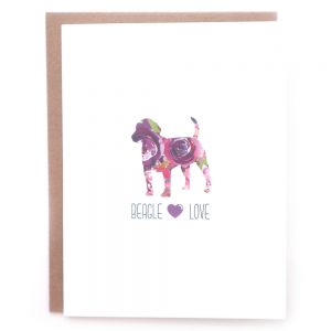 beagle dog greeting card