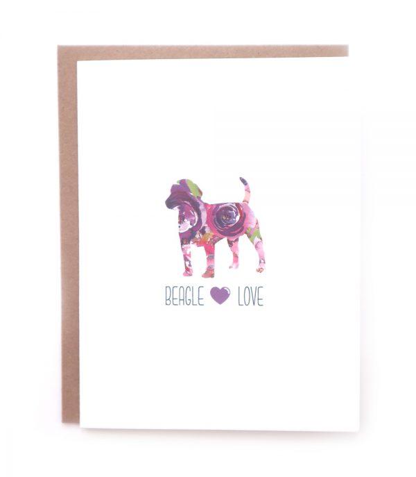 beagle dog greeting card