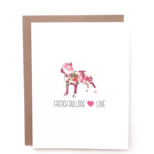 french bulldog dog greeting card