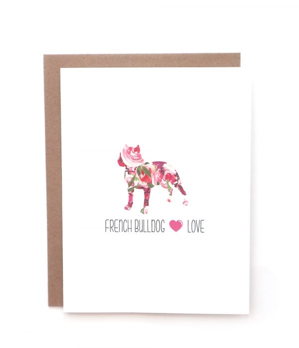 french bulldog dog greeting card