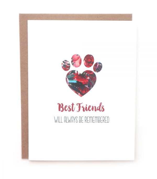 best friends sympathy greeting card