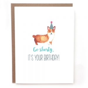 corgi birthday greeting card