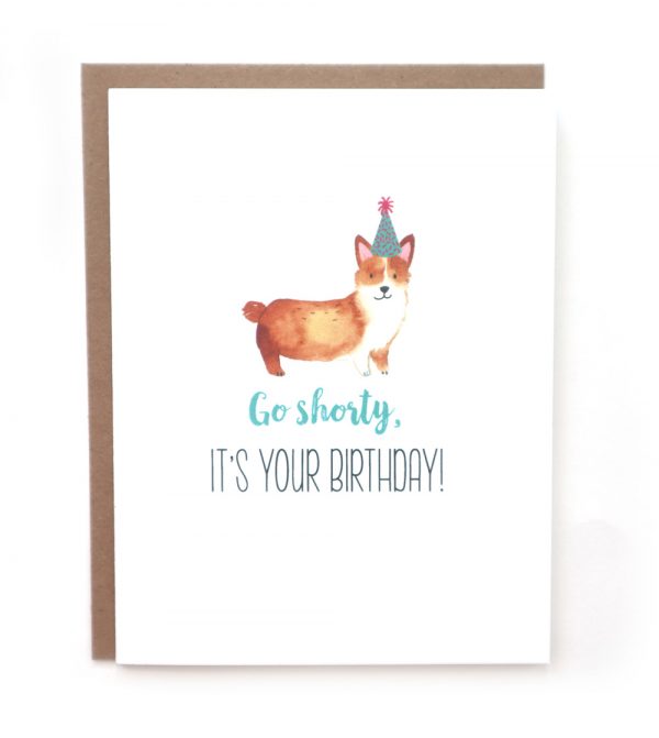 corgi birthday greeting card