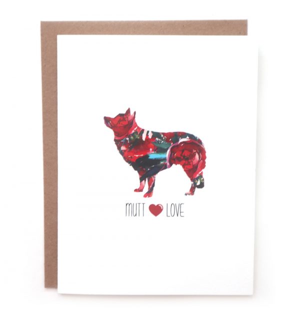 mutt dog greeting card