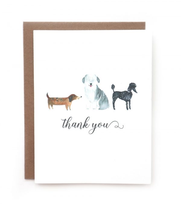 thank you dog greeting card