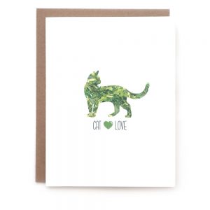cat love greeting card