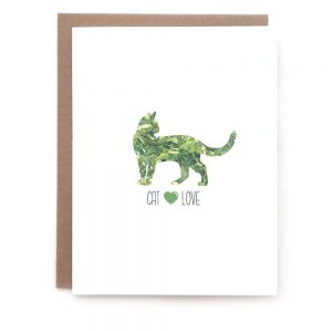 cat love greeting card