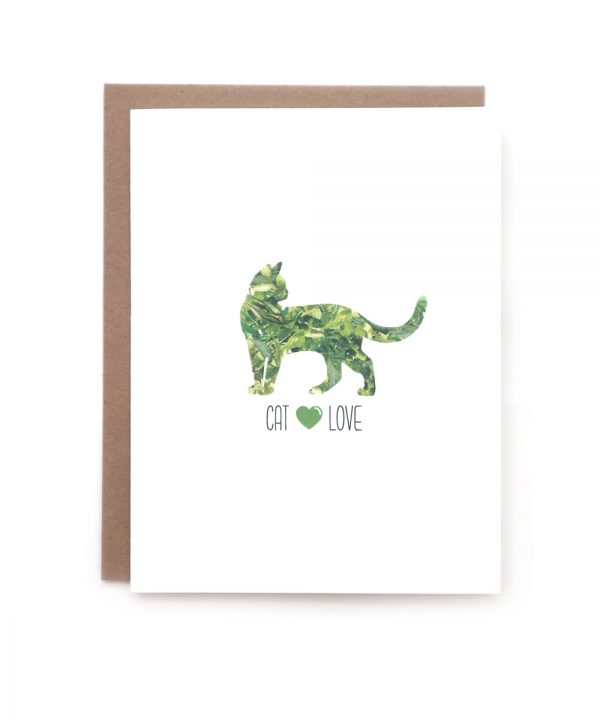 cat love greeting card