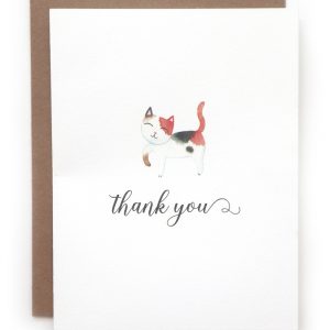 thank you cat greeting card