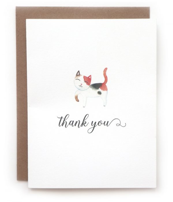 thank you cat greeting card