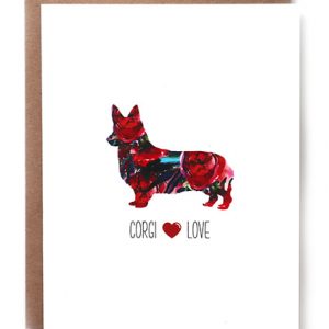 corgi dog greeting card