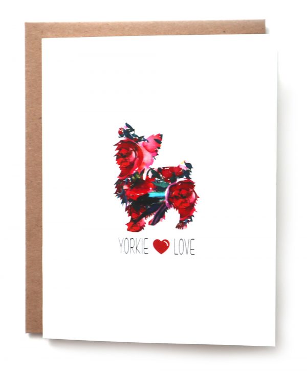 yorkie dog greeting card