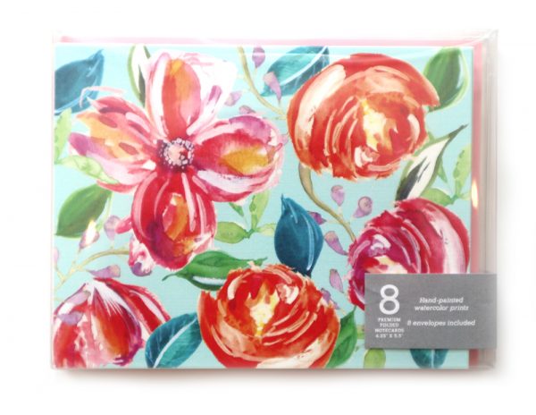 boxed floral note cards