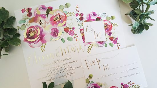 pink-foil-wedding-invitation